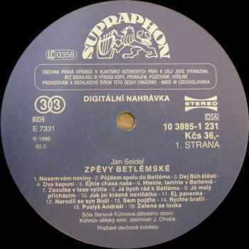 Jan Seidel: Zpěvy Betlémské (Bethlehem Songs)