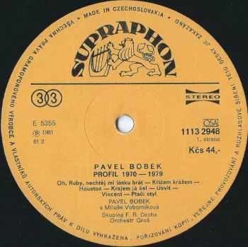 Pavel Bobek: Profil 1970 - 1979