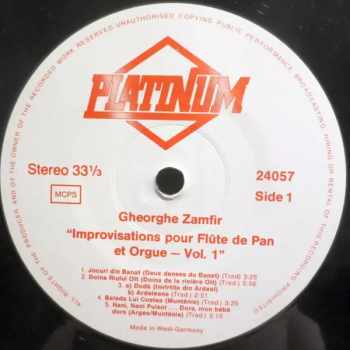 Gheorghe Zamfir: Improvisations Pour Flute De Pan Et Orgue - Vol. 1