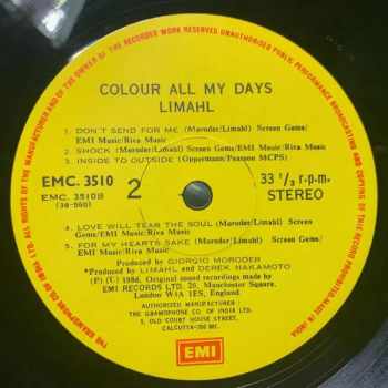 Limahl: Colour All My Days (INDIA)