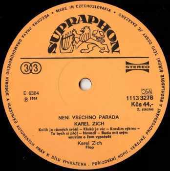 Karel Zich: Není Všechno Paráda