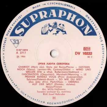 Judita Čeřovská: Judita Of Prague With Her Favourite Songs (Zpívá Judita Čeřovská)