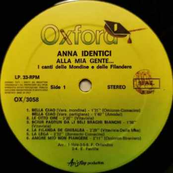 Anna Identici: Alla Mia Gente.....
