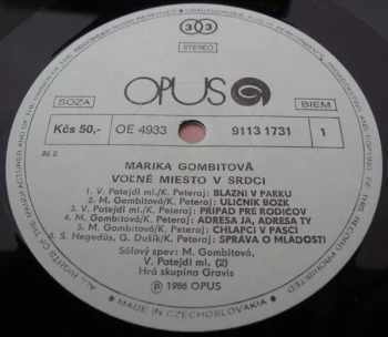Marika Gombitová: Voľné Miesto V Srdci