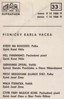 Karel Vacek: Zůstaň Tu S Námi, Muziko Česká - Nejoblíbenější Lidovky Karla Vacka