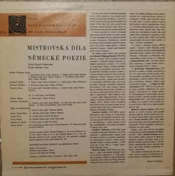 Johann Wolfgang von Goethe: Mistrovská Díla Německé Poezie