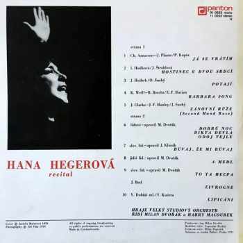 Hana Hegerová: Recital