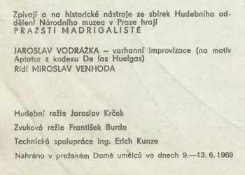 Jaroslav Vodrážka: Koledy Staré Evropy