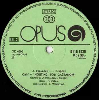 Oldo Hlaváček: Opäť V „Hostinci Pod Gaštanom“