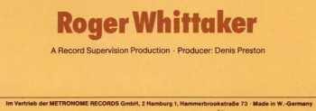 Roger Whittaker: My Favourite Songs