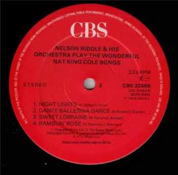 Nelson Riddle And His Orchestra: Play The Wonderful Nat King Songs