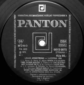 Louis Armstrong: Lucerna~1965  Lucerna Hall~Prague 1965  Live