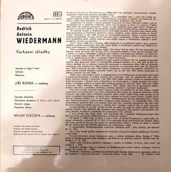 Bedřich Antonín Wiedermann: Varhanní Skladby