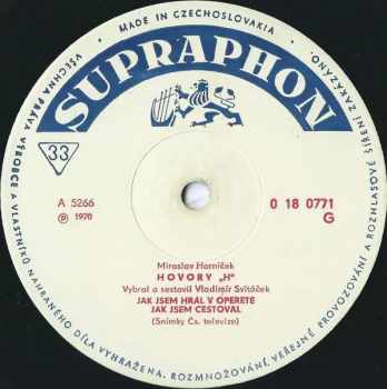 Miroslav Horníček: Hovory "H"
