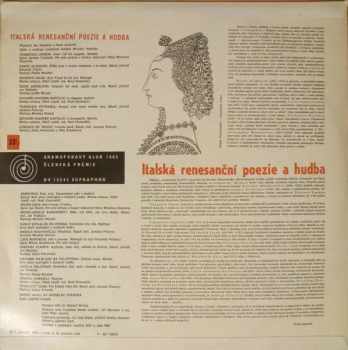Various: Italská Renesanční Poezie A Hudba