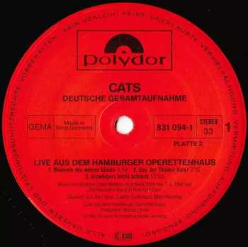 Andrew Lloyd Webber: Cats Live - Deutsche Gesamtaufnahme Aus Dem Hamburger Operettenhaus