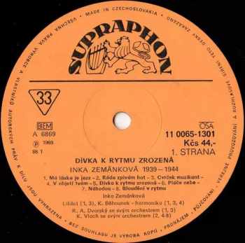 Inka Zemánková: Dívka K Rytmu Zrozená (1939▪1944)
