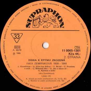 Inka Zemánková: Dívka K Rytmu Zrozená (1939▪1944)