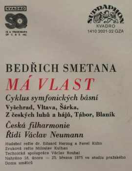 The Czech Philharmonic Orchestra: Má Vlast
