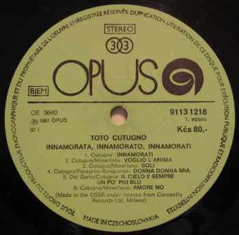 Toto Cutugno: Innamorata, Innamorato, Innamorati