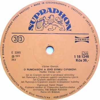 Václav Čtvrtek: O Rumcajsovi A Jeho Synku Cipískovi (72 2 - STEREO - MODRÝ ŠTÍTEK)