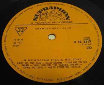 Billie Holiday: In Memoriam Billie Holiday