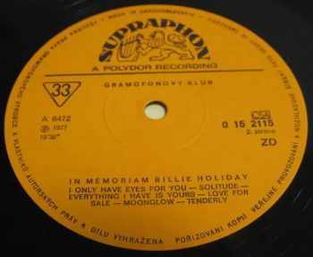 Billie Holiday: In Memoriam Billie Holiday