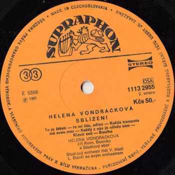 Helena Vondráčková: Sblížení