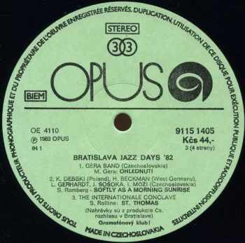Various: Bratislava Jazz Days 1982