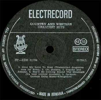 Various: Country & Western Greatest Hits I