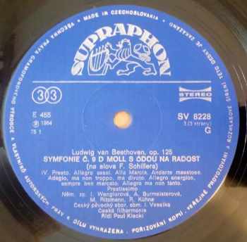 The Czech Philharmonic Orchestra: Symfonie Č. 9 D-Moll - S Ódou "Na Radost" / Coriolanus / Egmont