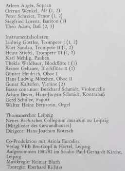 Johann Sebastian Bach: Gott Ist Mein König BWV 71 / Lobe Den Herren BWV 137 / Nun Danket Alle Gott BWV 192 (Kantaten)