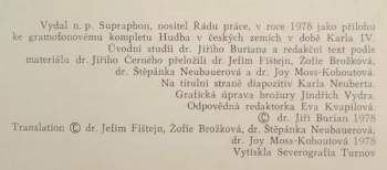 Prague Madrigal Singers: Hudba V Českých Zemích V Době Karla IV. (2xLP + BOOKLET)
