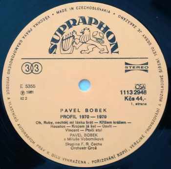 Pavel Bobek: Profil 1970 - 1979