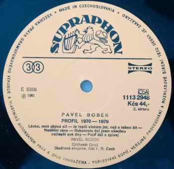Pavel Bobek: Profil 1970 - 1979