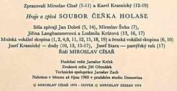 Soubor Čeňka Holase: České Lidové Písně