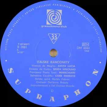 Dalibor Brázda And His Orchestra: Italské kanconety (10")