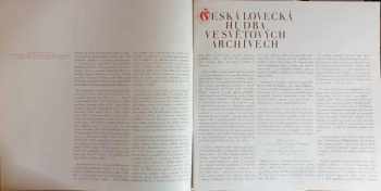 Collegium Musicum Pragense: Česká Lovecká Hudba Ve Světových Archivech