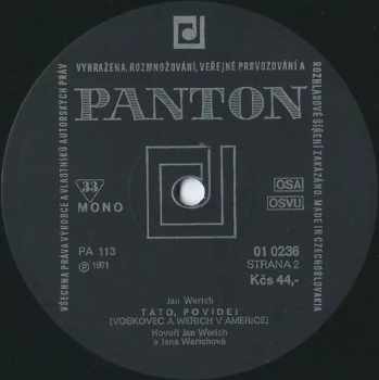 Jan Werich: Táto Povídej 1 + 2 (první a druhý díl = 2xLP)