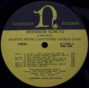Heinrich Schütz: Motets From "Cantiones Sacrae"