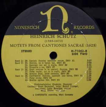 Heinrich Schütz: Motets From "Cantiones Sacrae"