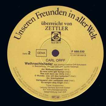 Carl Orff: Weihnachts-Geschichte Und Weihnachtslieder