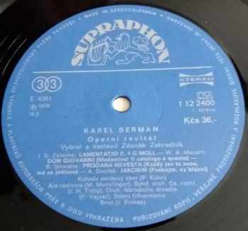Karel Berman: Operní Recitál