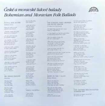 Musica Bohemica: České A Moravské Lidové Balady = Bohemian And Moravian Folk Balads)
