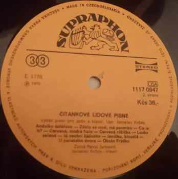 Jaroslav Krček: Čítankové Lidové Písně
