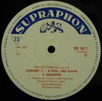 The Czech Philharmonic Orchestra: Koncert  Č. 1, B Moll Pro Klavír A Orchestr, Op. 23