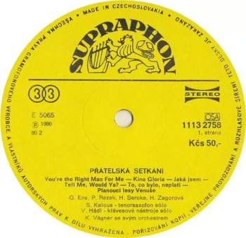 Hana Zagorová: Přátelská Setkání