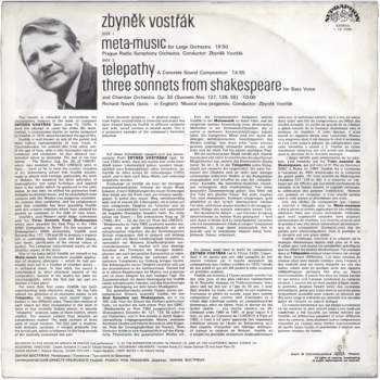 Zbyněk Vostřák: Meta-Music / Telepathy / Three Sonnets From Shakespeare