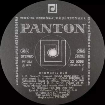 Greenhorns: Greenhorns '73 - Hromskej Den Zelenáčů (2x10")