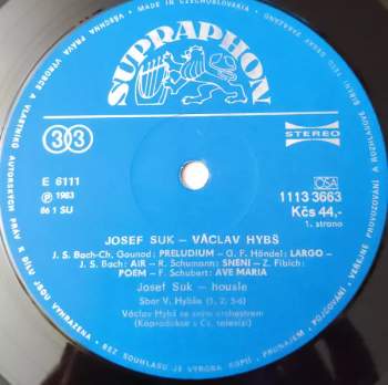 Josef Suk: Josef Suk • Václav Hybš Orchestra